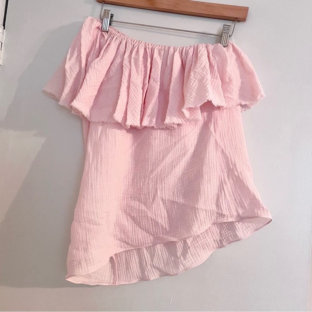 Rebecca Taylor Pink Off the Shoulder Top